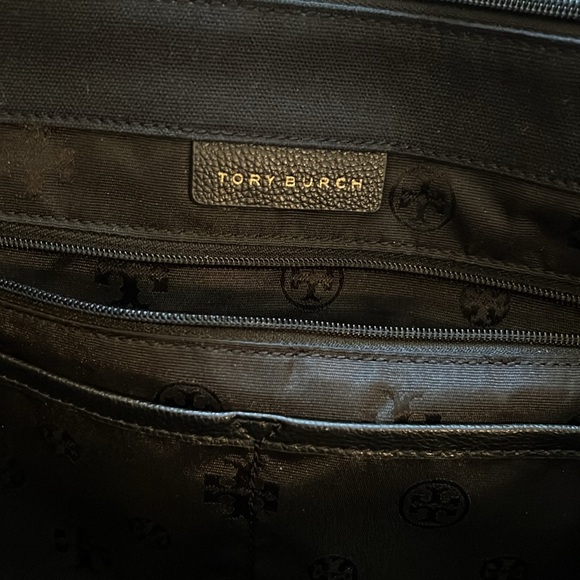 Tory Burch Black Ella Canvas and Leather Tote🔥 - Picture 10 of 16